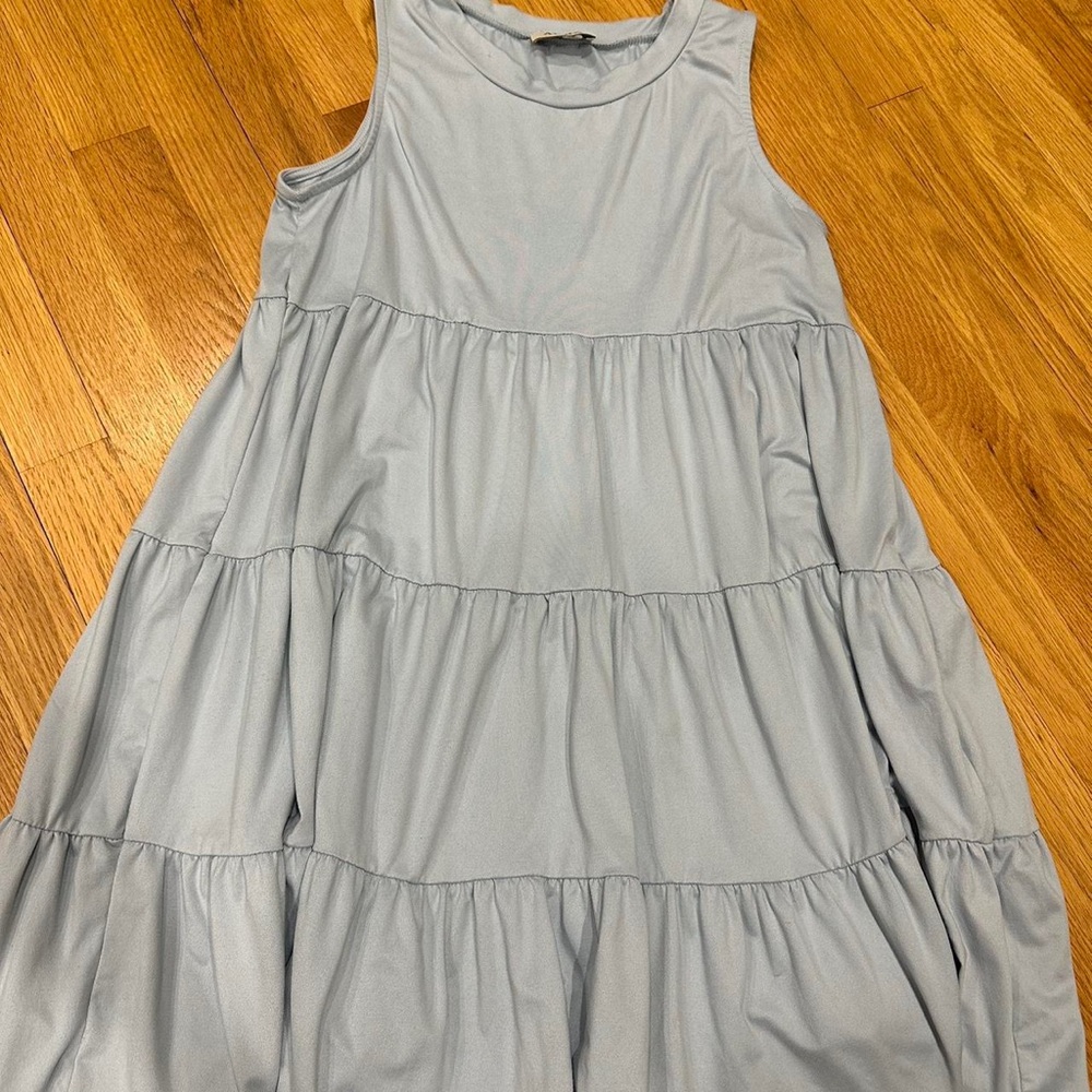 Blue Tiered Dress